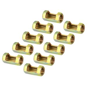 PATIKIL 1/8IP(1/8-27) Hex Coupling Nut, 10 Pack Female Thread Connector 30mm Hexagonal Sleeve Nut Rod Bar Stud Tube Joint Slotted Hardware for Lamp Repair DIY