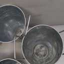 Set of 6 Galvanized Metal Vases 10inch Small Rustic Flower Bucket Flower Vases for Bouquet Farmhouse French Flowers Bucket with Handles for Home Decor and Wedding Table Centerpiece Decor