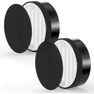 LV-H132 Replacement Filter Compatible with LEVOIT LV-H132 Air Purifier, Pre Filters, HEPA Filter, Activated Carbon Filter, Part # LV-H132-RF, 2 Pack