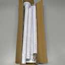 CorkLatta White Shower Curtain Rod 31 to 80 Inch,1 Inch Diameter Adjustable Spring Tension Stainless Steel Telescoping Rod,Easy Install,No Rust