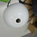 Adesso Dual-Socket Floor Lamp, Black & Frosted White, 3-Way, 71”