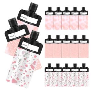 18 Pack Travel Pouches for Toiletries, TSA Approved Travel Pouches for Liquids,Travel Shampoo and Conditioner Pouches,Leak Proof 3oz Travel Squeeze Pouches(Pink)