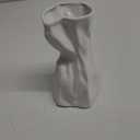 Paper Bag Vase for Flower, Unique Crinkle Design White Ceramic Vase, Flower Vase for Aesthetic Home Decor, Wedding Dinner Table Party Christmas Decorative
