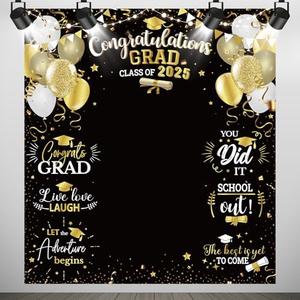 Irenare Large Size 2025 Graduation Congrats Grad Photography Backdrop Photo Props Prom Booth Graduation Background Banner with Congrats Sign for Graduation Party Decorations Graduation Favors Supplies