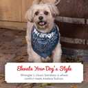 Wrangler Pattern Pet Bandana – Soft Poplin Dog Bandana with Iconic Logo - Dog Bandanas for Small to Large Breeds (Navy, XS-S)