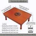 SH-tables Folding Coffee Table, Korean Tatami Low Wooden Table, Hand-Painted Bay Window Dining Table (Size : 705027cm), 27.619.710.2in