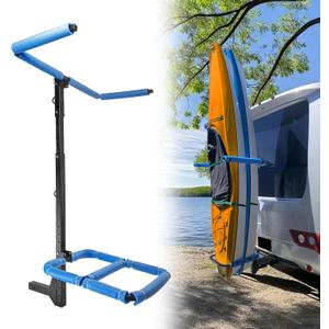 RV Kayak Rack for Camper, Vertical Kayak Hitch Rack Carrier Fits Up to 12' Kayaks, 2'' Hitch Receiver 150LBS for RV Truck SUV