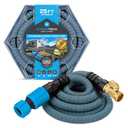 HydroTech 5/8" 25 ft Expandable Garden Hose - Flexible, Lightweight, Durable and Burst-Proof Hose with Reinforced Latex Core and Solid Brass Fittings - Great for Lawn Care, Garden, and Car Washing