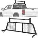 Adjustable Headache Rack, Width 53.5"72", Height 20.6"24.5", Heavy Duty Cab Protector Universal Backrack Headache Rack for FullSize Pickup Trucks