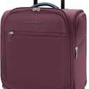Verage Underseat Carry On Luggage with Wheels & USB Port,14 inch Wheeled Spinner Bag Carry-on Luggages for Airlines, Lightweight Suitcase Men Women, Pilots and Crew (14.5-Inch Plus Underseat Pro) (Grape Red)