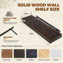 30x6.8x1.7in Solid Wood Floating Wall Shelf Set of 2 Walnut Finish, 30x6.8x1.7-2pack