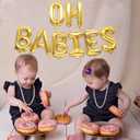 Twins Baby Shower Decorations - Oh Babies Gold Balloon, Oh Babies Banner Garland, Gender Reveal Party Supplies, New Born Baby Shower Decorations