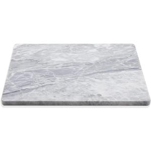 Diflart Natural Marble Stone Cutting Board for Kitchen, 16x20 Inch, Gray with White Veins, Marble Slab Pastry Board Large with Non Slip Feets for Baking, Cheese, Charcuterie, Pack of 1 Pcs