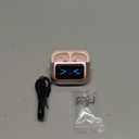 PAXA Stylish Open Ear Clip On Earbuds with Removable Butterfly Earring, Clip On Headphones with LCD Touch Screen, Fashionables Open Ear Headphones for Women, Butterfly Earring Rose Gold Earbuds