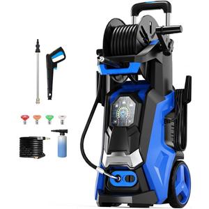 Pressure Washer with Touch Screen, 5000PSIIMAX Power Washer, Foam Cannon and 4 Quick Connect Nozzles, High Pressure Cleaning Machine for Cars/Fences/Driveways