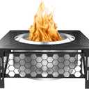 Fire Pit Surround Tabletop for Solo Stove Yukon, Accessories for Solo Stove, Large Surround Table for Stove with Diameter Less Than 27", Square Metal Black