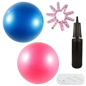 BATDIYOW 2 PCS Exercise Balls Kit with Hand Pump Mini Small Yoga Ball 8 inch for Yoga Pilates Body Balance