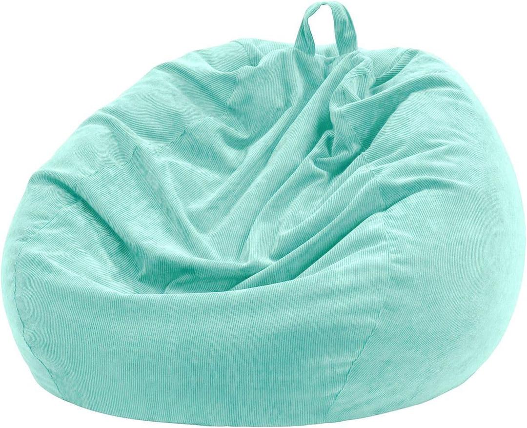 Bean Bag Chair Cover (No Filler) for Kids and Adults,Beanbag Stuffed Animal Storage Without Filling Plush Toys Holder and Organizer Soft Premium Corduroy 200L