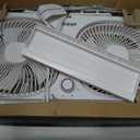 shinic 3-Speeds Window Fan with 180+90 Rotatable Fans, Manual Reversible, Vertical Window Fan with Rigid & Accordion Expanders, Width Adjustable (21.65" to 33.27"), Ideal for Home, Kitchen, Bedroom, small window fan