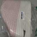 COMFY-HOMI Cotton Rope Woven Basket with Handles for Shelves,Toys,Book, Cloth Storage Baskets for Organizing-17" x 13" x 7.5" Toy Decorative Organizer for Living Room, Bathroom （white/pink）