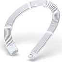 EZDIY-FAB 16pin (12+4) 12VHPWR PCIe 5.0 GPU Power Sleeved Cable Extension, Male to Female, Compatible with RTX 5080, 5070, 4090, 4080, 4070,16AWG with Cable Combs-All White