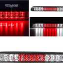 ILONPA For 2004-2012 Chevy Colorado & GMC Canyon LED 3rd Third Tail Brake Light Cargo Lamp Replacement (Chrome Housing Clear Lens)