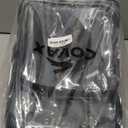 COVAX Rolling Clear Backpack, Heavy Duty See Through Bookbag, Transparent PVC Cold-resistant Backpack with Wheels (Black)
