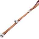 Leather Dog Doorbells for Door Knob, Adjustable Brass Potty Training Bells for Puppy to Go Outside, Easy Dog Door Bell for Potty Training