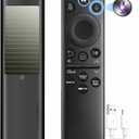 Universal Solarcell Remote, Rechargeable Samsung Smart TV Remote 2025-2020, for Samsung Remote Control for Smart TV, AI, Solar Powered, Self-Charging, Voice Control, Bluetooth