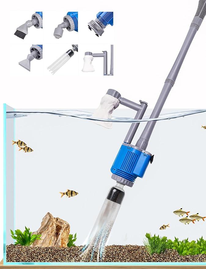 UPETTOOLS Aquarium Gravel Cleaner  Electric Automatic Removable Vacuum Water Changer Sand Algae Cleaner Filter Changer 110V/28W