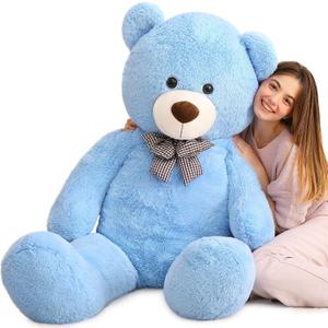 MaoGoLan Large Blue Teddy Bear Jumbo Bear 55 inch Oversize Huge Stuffed Animal for Boys and Girls