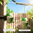 LONA Bird Feeders for Outdoors 2 Pack, Tube Birds Feeder Weatherproof with Multiple Hanging Methods, Wild Feeding Silo for Outside, 1 Port