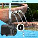 NFESOLAR Submersible Water Pump 880GPH, 60W Ultra Quiet Fountain Pump with Dry Burning Protection 9ft High Lift for Fish Pond, Fountains, Waterfall, Hydroponics, Aquariums KF206