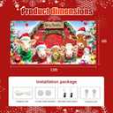 HOMETITUTE Merry Christmas Garage Door Banner 13x6ft Cows Farm Animals Barn Theme Backdrop Banners for Inside Winter Door Cover Banners for Outside Garage Wall Covering Party Decorations