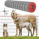 Heavy Duty Horse Fence 4x100FT, 2x4 Inch Mesh, Durable No-Climb Horse Fencing for Cattle, Goats, Sheep, Large Dogs, Livestock, Woven Wire Fencing for Farm, Garden and Field Use