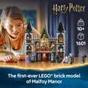 LEGO Harry Potter Malfoy Manor Building Set - Harry Potter Toy for Boys & Girls, Ages 10+ - Collectible Kids Toy for Fans - Includes 9 Minifigures - 76453