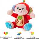 KiddoLab Musical Monkey Plush Toy - Soft Stuffed Animal with Light-Up Buttons and Melodic Nursery Songs for 3+ Month Old Babies