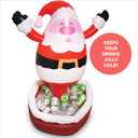 Santa Inflatable Cooler -Christmas in July Decorations Holiday Party Supplies Inflatable Cooler - Keeps Up to 72 Drinks Cold - 24" x 28" in - Yard Decoration (Santa)