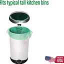 13 Gallon Tall Kitchen Compostable Trash Bags by BioBag, 48 Count, BPI Certified, Meets ASTM D6400 Standards, Made in USA, Food Scrap Bin Liners