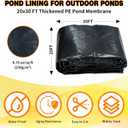 20x30FT Reinforced PE Pond Membrane Liner for Outdoor Pond(0.75oz/sq ft)