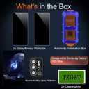 2 x TZGZT 2 Pack for Samsung Galaxy S26 Ultra Privacy Screen Protector, Private Tempered Glass Film, Aluminum Metal Camera Lens Protector Accessories, Automatic 0 Bubble Installation, Case Friendly