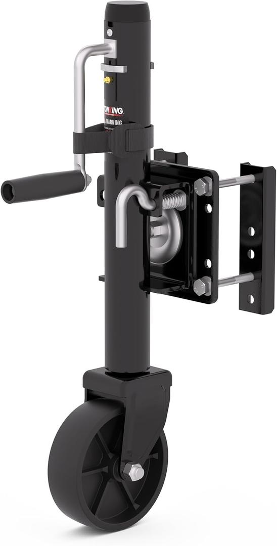 1200 lbs Trailer Jack with Wheel, 10" Lift, Bolt On Tongue Jack for RV, Boat, Trailer and More