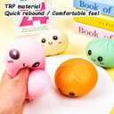 2 Pcs Dumpling Squishy, Mystery Squishy Dumpling Box, Fidget Toys Adults & Teens, Stocking Stuffers, Sensory Stress Ball Squeeze Toys for Stress Relief (Green Purple)