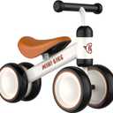Baby Balance Bike for 1 Year Old Boys Girls Toddler Toys with 4 Wheels for Ages 12-24 Months - Toddler Balance Bike First Birthday Gifts | Ride On Toys for Boys & Girls (Cream)