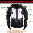 Motorcycle Body Armor Jacket with Chest Spine Protection (Blue, M)