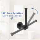 Toilet Paper Holder Matte Black Horizontal&Vertical 180 Degree Rotatable Three-Position Adjustable Tissue Holders Roll Holder Hangers Toilet Paper Stand SUS201 and Zinc Alloy Modern Wall Mounted