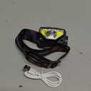 LHKNL Headlamp Flashlight, Lumen Ultra-Light Bright LED Rechargeable Headlight with White Red Light, 2-Pack Waterproof Motion Sensor Head Lamp,8 Modes for Outdoor Camping Running Hiking Fishing (Black)