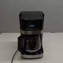 Amazon Basics Programmable 12 Cup Drip Coffee Maker with Glass Coffee Pot (1.9 Qt), Auto Shut-off, Touch Screen, Auto Pause, Removable Filter Basket, Black & Silver