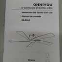 Ohniyou 52 Low Profile Ceiling Fan with Lights, Remote & APP Control Modern Flush Mount Indoor Outdoor Ceiling Fans, Dimmable, Silent DC Motor, Reversible, Black