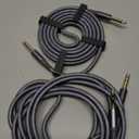  Elebase 1/4 Inch TRS Instrument Guitar Cable 10ft 2Pack,Straight 6.35mm Guitar Bass AMP Cord, Quarter Inch 6.3mm Male Jack Stereo Audio Balanced Line for Electric Guitar, Bass, Keyboard, Amplifier, Speaker (Grey)